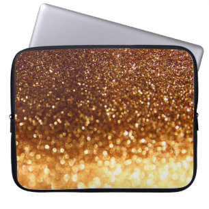 Glitter gouden lampen laptop sleeve