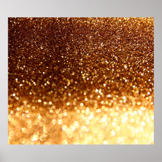 Glitter gouden lampen poster (Voorkant)