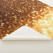 Glitter gouden lampen sherpa deken (3/4)