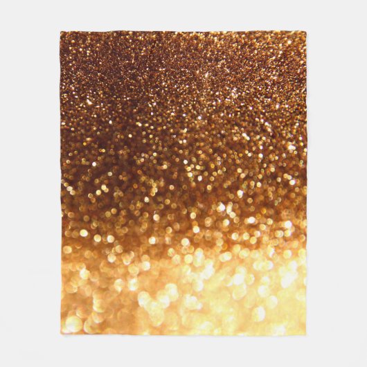Glitter gouden lichten fleece deken (Voorkant)