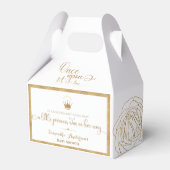 Glitter Gouden Prinses Once Upon A Time Royal Bedankdoosjes (Voorkant Zijde)