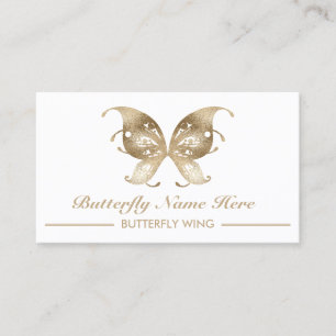 Glitter Gouden Vlindervleugel Swirl Decoratie Visitekaartje