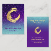 ** Glitter Gouden Zen Spiral Meditatie Reiki Visitekaartje (Voorkant / Achterkant)