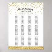 glitter , gouden zitplaats , verjaardagszetel poster (Voorkant)
