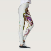 Glitter Goudzedenregenboogzeepaardje Leggings (Rechts)