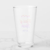 Glitter Gradation Heart Maid of Honor Glass Glas (Achterkant)