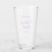 Glitter Gradation Heart Maid of Honor Glass Glas (Achterkant)