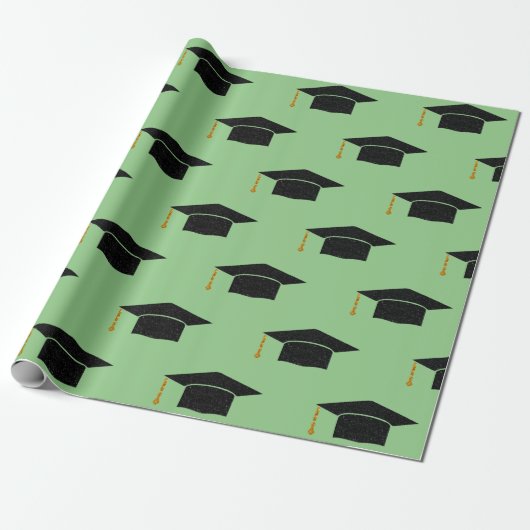 Glitter Graduation Cap Cadeaupapier (Uitgerold)