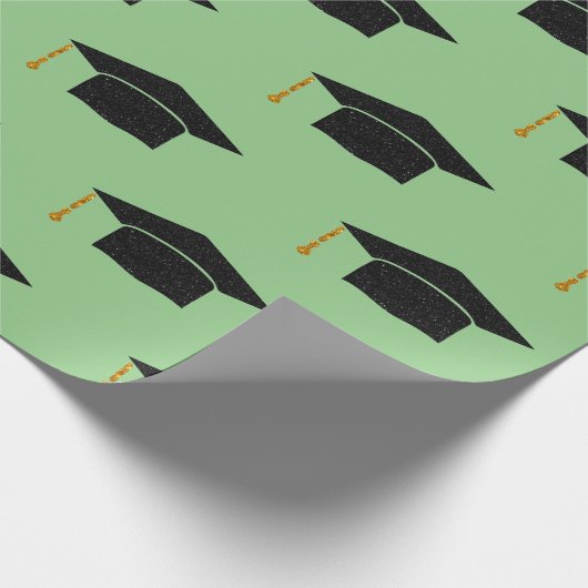 Glitter Graduation Cap Cadeaupapier (Hoek)