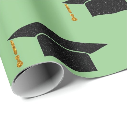 Glitter Graduation Cap Cadeaupapier (Rol Hoek)