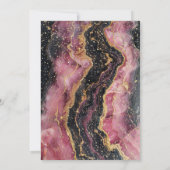 Glitter Graduation Cap, Confetti Bourgogne Marmer Kaart (Achterkant)