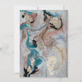 Glitter Graduation Cap, Confetti marmer Afstuderen Kaart (Achterkant)