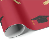 Glitter Graduation Cap & Diploma Cadeaupapier (Rol Hoek)