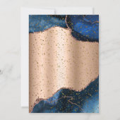 Glitter Graduation Cap, Disco Ball Marmer Agaat Kaart (Achterkant)