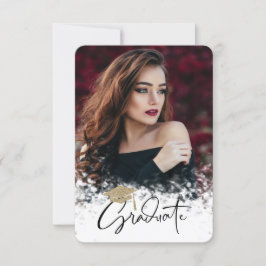 Glitter Graduation Cap Foto Graduation Party Kaart