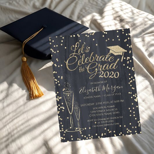 Glitter Graduation Cap, Glass Diamonds Afstuderen Kaart