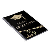 Glitter Graduation Cap, Klasse 2019 Notitieboek (Rechterzijde)