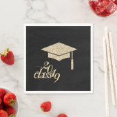 Glitter Graduation Cap, Klasse 2019 Servet (Insitu)
