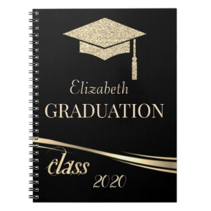 Glitter Graduation Cap, Klasse 2020 Notitieboek