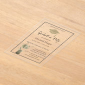 Glitter Graduation Cap SwirlsGraduation Party Acryl Uitnodigingen (Laagn)