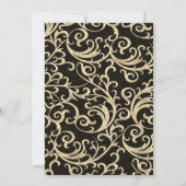 Glitter Graduation Cap SwirlsGraduation Party Kaart (Achterkant)