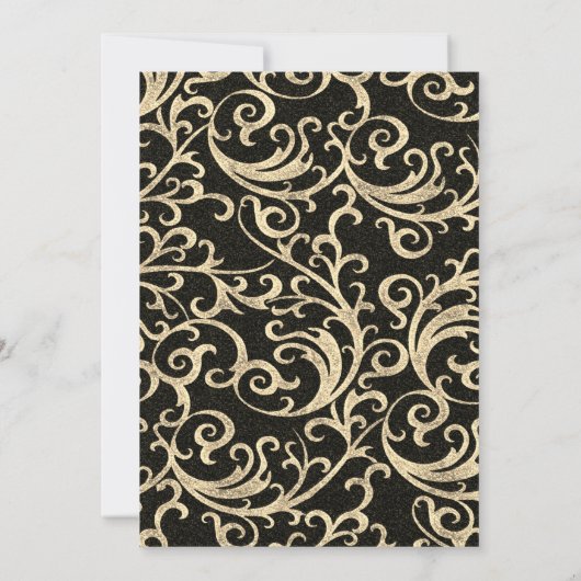 Glitter Graduation Cap SwirlsGraduation Party Kaart (Achterkant)