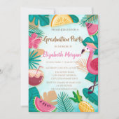 Glitter Graduation Cap,Tropisch Afstuderen Kaart (Voorkant)