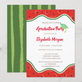 Glitter Graduation Cap,Watermeloen Afstuderen Kaart