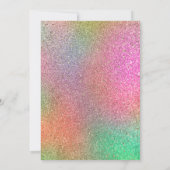 Glitter Gradup, Disco Ball, kleurrijk Kaart (Achterkant)