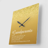 Glitter Grandouders Definition Vierkante Klok (Hoek)