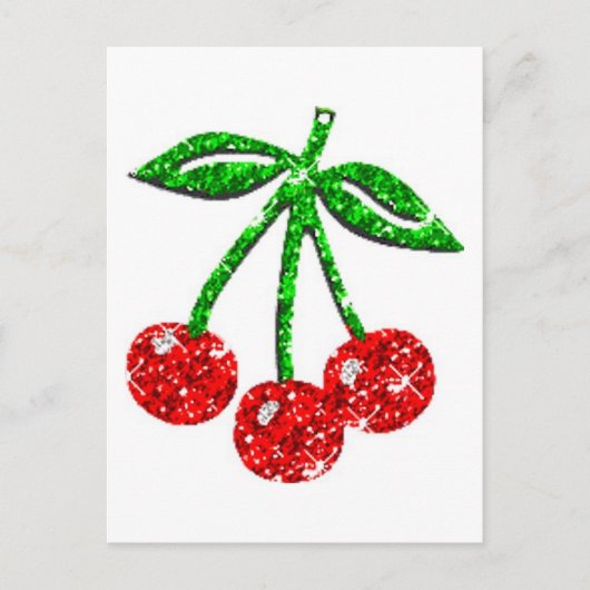 GLITTER GRAPHICS FOODS FRUITS BRIEFKAART (Voorkant)