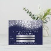 Glitter Gray Silver Blue Navy Certificate Gift (Staand voorkant)