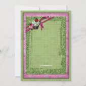 Glitter Green en Roze Cupcake Exchange-uitnodiging Kaart (Achterkant)