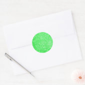 Glitter Green Ronde Sticker (Envelop)