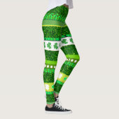 Glitter green, Shamrock, klaver Patrick's day Leggings (Rechts)
