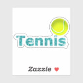 Glitter Green Tennis met Tennis Ball Sticker (Vel)