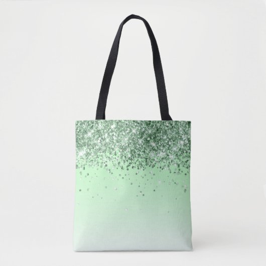 Glitter Green Tote Bag (Voorkant)