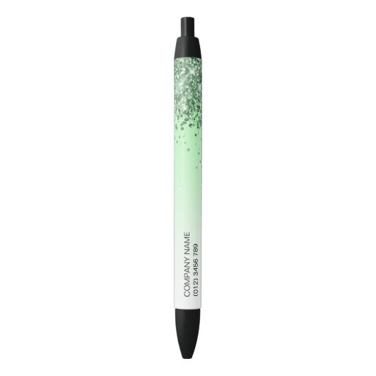 Glitter Green Zwarte Inkt Pen (Voorkant Verticaal)