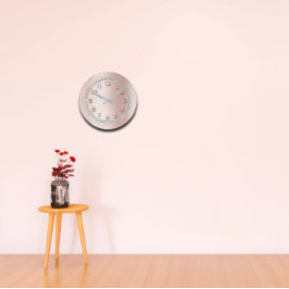 Glitter Grey Roos Gold Numbers Blush Beauty Lux Grote Klok