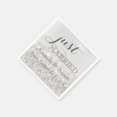 Glitter Grey White Simple Classic, gewoon getrouwd Servet (Hoek)
