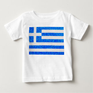 Glitter Griekenland vlag baby shirt