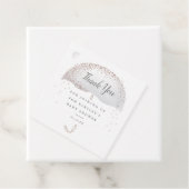 Glitter grijs paraplu baby shower bedankt bedankjes labels (In situ)