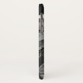 Glitter: grijs zwarte witte marmer Agate Silver Case-Mate iPhone Case (Achterkant/links)