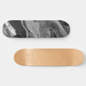 Glitter: grijs zwarte witte marmer Agate Silver Persoonlijk Skateboard (Horizontaal)