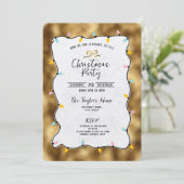 Glitter grillige hand getrokken boog kerstfeest kaart (Staand voorkant)