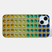 Glitter groen geel blauw sparkleiPhone hoesje (Achterkant (horizontaal))