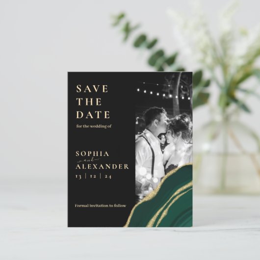 Glitter groene agaat edelsteen (Staand voorkant)