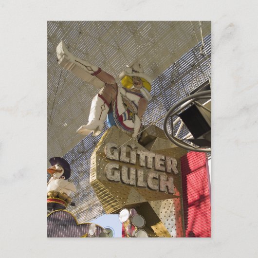 Glitter Gulch Las Vegas Foto Briefkaart (Voorkant)