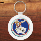 Glitter Gulch Sally Poker Chip Sleutelhanger (Voorkant)