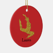 Glitter Gymnast Red Ornament (Rechts)